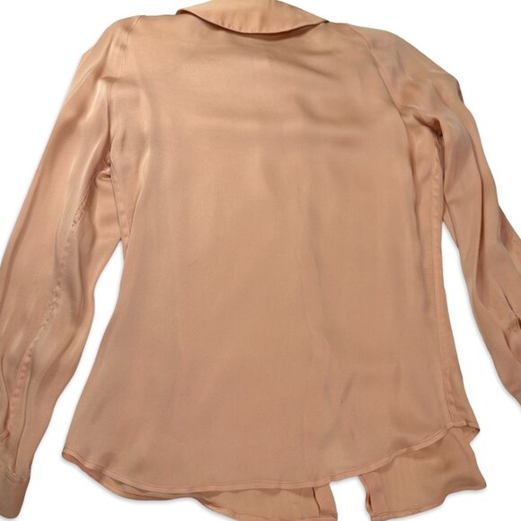 Vintage Giorgio Armani Italian Silk Blouse with Peter Pan Collar - Size Small - Picture 14 of 16